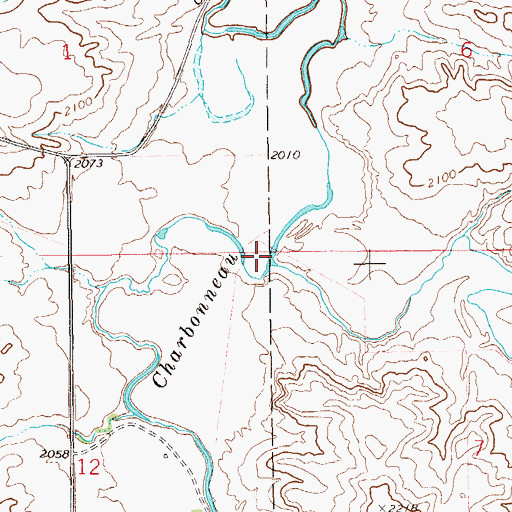 Topographic Map of Antelope Creek, ND