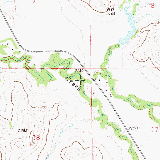 Topographic Map of Bay Creek, ND