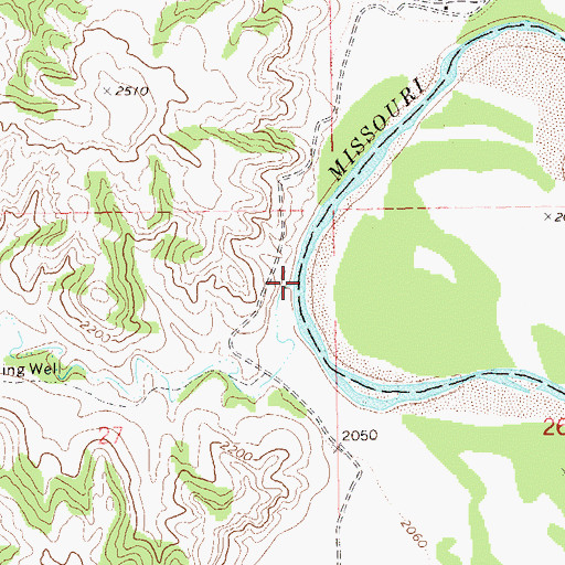 Topographic Map of Bear Creek, ND