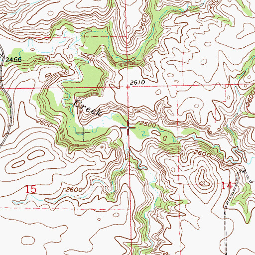 Topographic Map of Betsy Creek, ND