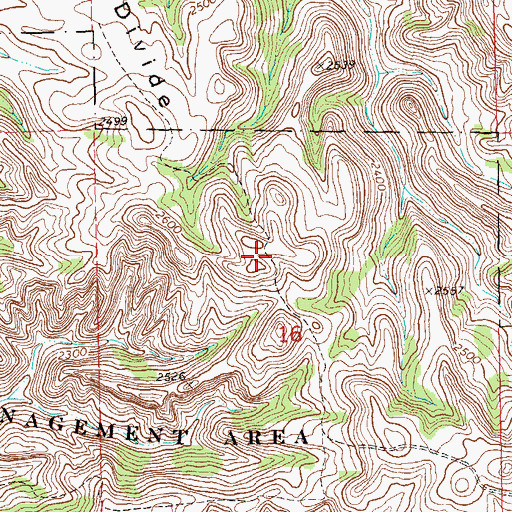 Topographic Map of Bonnie Divide, ND