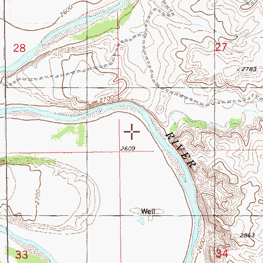 Topographic Map of Boyce Creek, ND