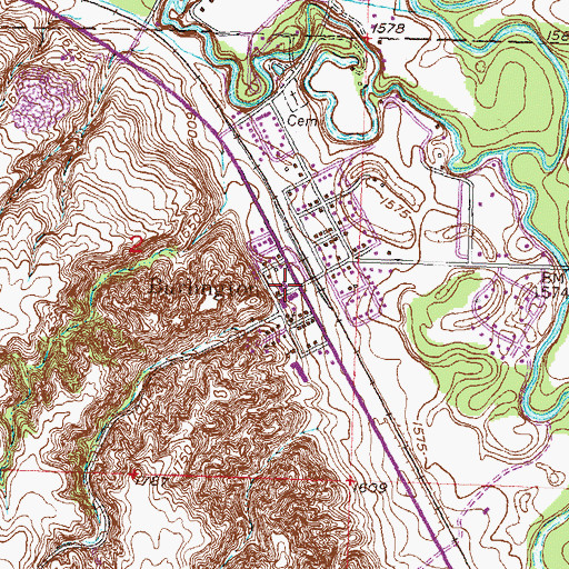 Topographic Map of Burlington, ND