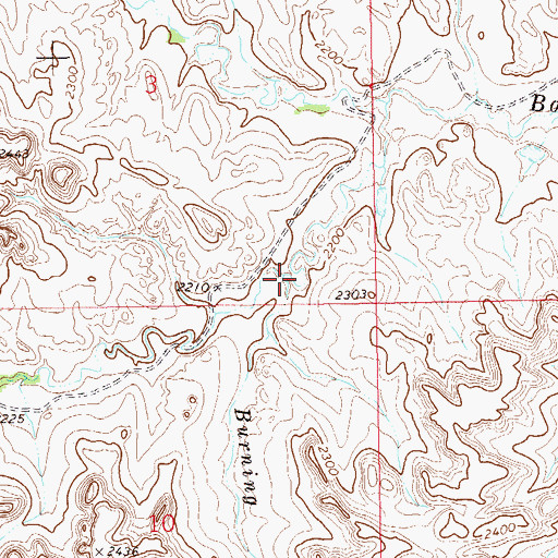 Topographic Map of Burning Mine Creek, ND