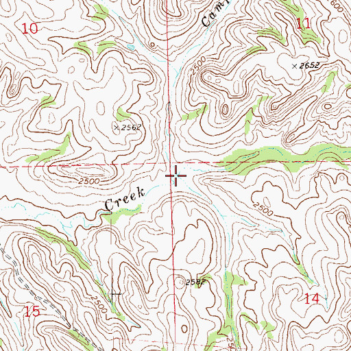 Topographic Map of Camp Creek, ND