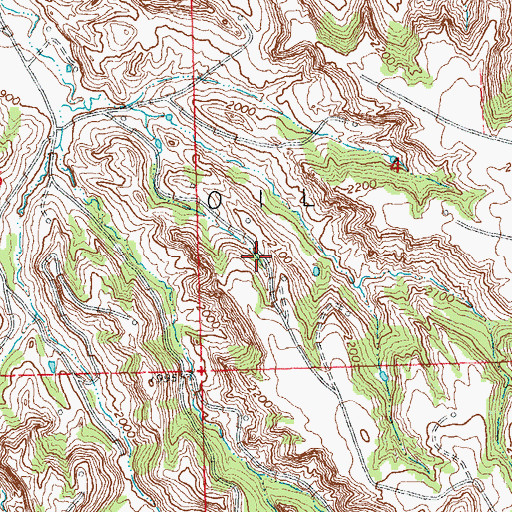 Topographic Map of Charlson Oil Field, ND
