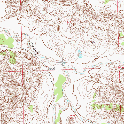 Topographic Map of Chase Creek, ND