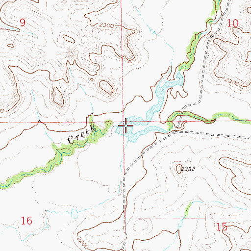 Topographic Map of Chicken Creek, ND