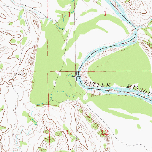Topographic Map of Cinnamon Creek, ND