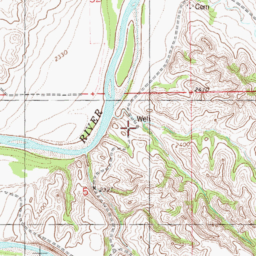 Topographic Map of Coal Creek, ND