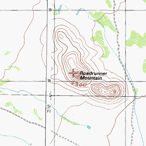 Topographic Map of Roadrunner Mountain, AZ