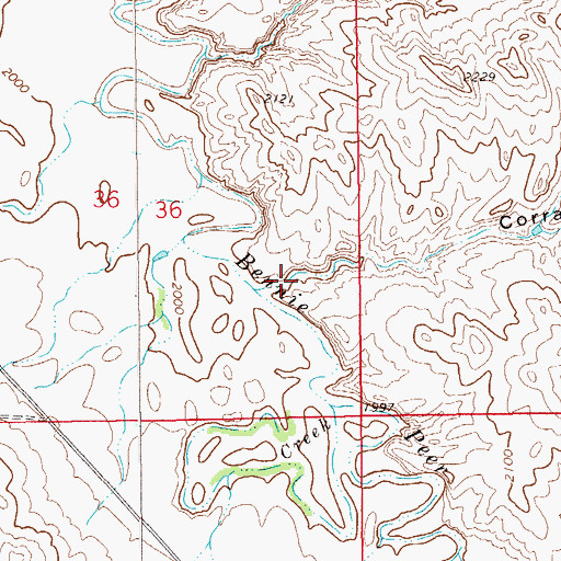 Topographic Map of Corral Draw, ND