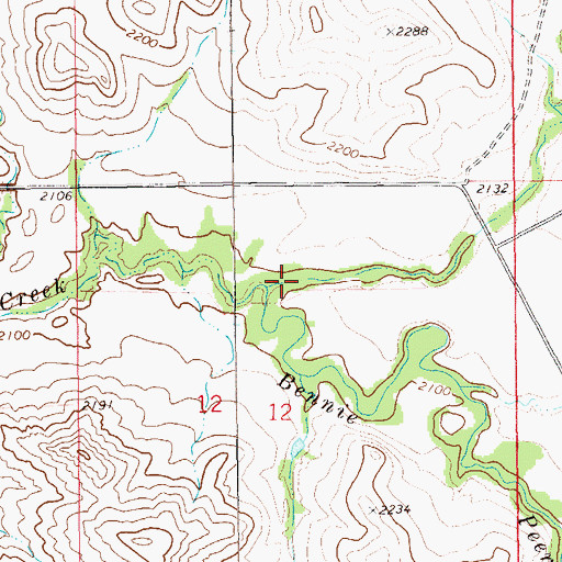 Topographic Map of Cummings Draw, ND