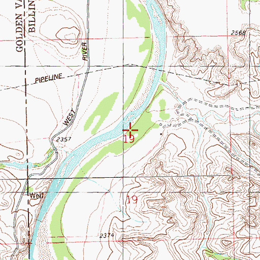 Topographic Map of Dantz Creek, ND