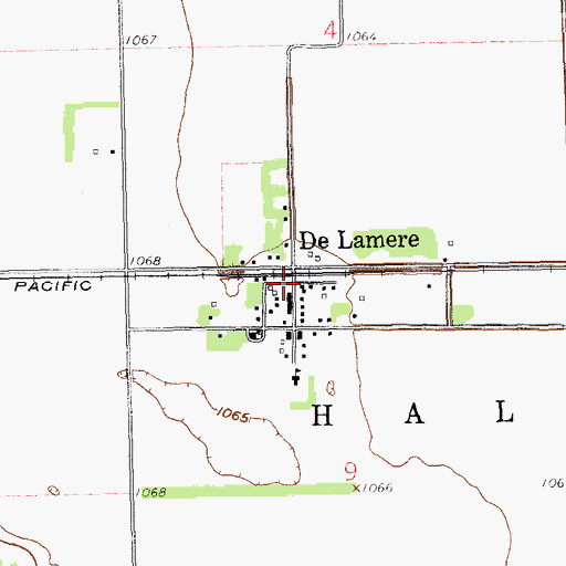 Topographic Map of De Lamere, ND