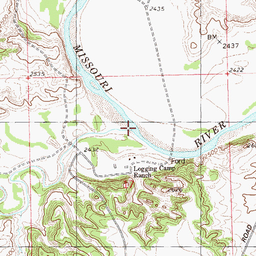 Topographic Map of Deep Creek, ND
