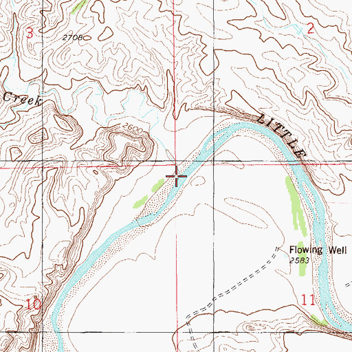 Topographic Map of Deer Creek, ND