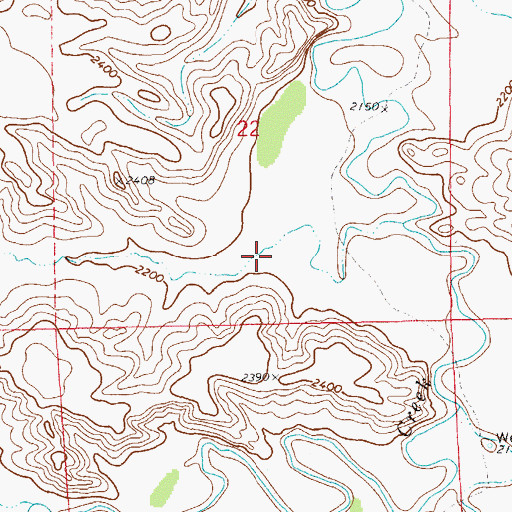 Topographic Map of Dietz Draw, ND