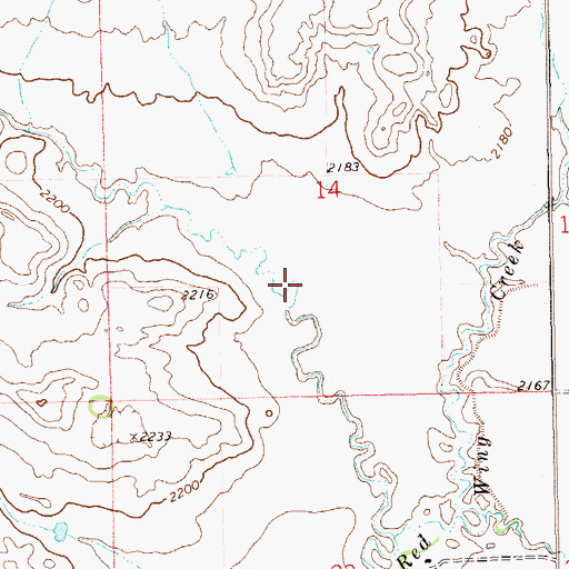 Topographic Map of Docs Draw, ND