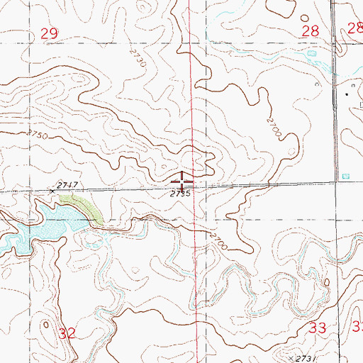 Topographic Map of Dovre School Number 1, ND