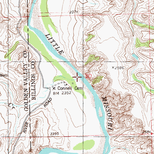 Topographic Map of Dry Creek, ND
