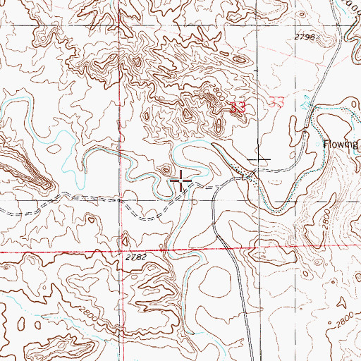 Topographic Map of Dugout Creek, ND