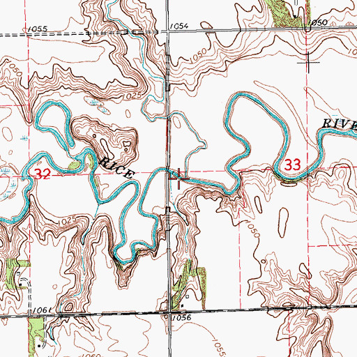 Topographic Map of Elk Creek, ND