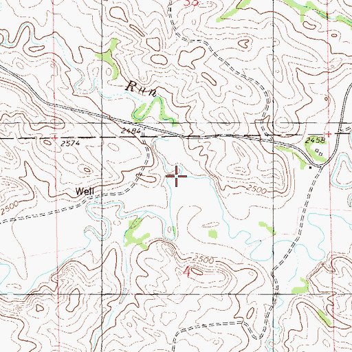 Topographic Map of Fisher Run, ND