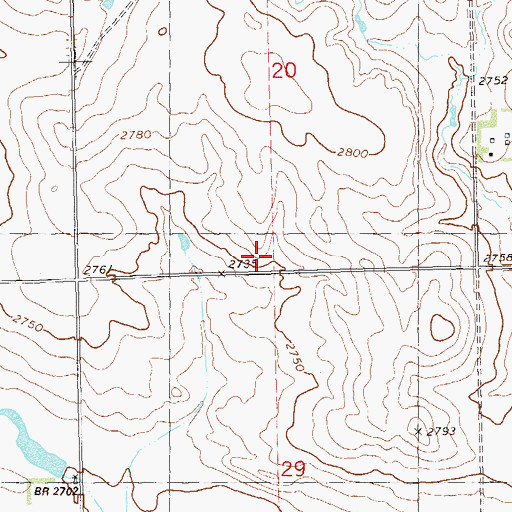 Topographic Map of Fisher School Number 3, ND