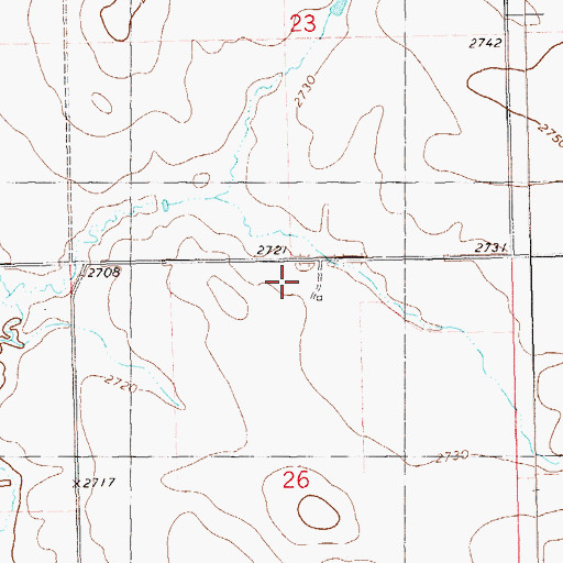 Topographic Map of Grand Meadow School Number 4, ND