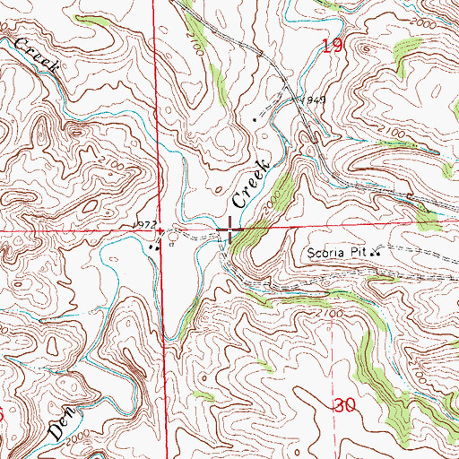 Topographic Map of Handy Water Creek, ND