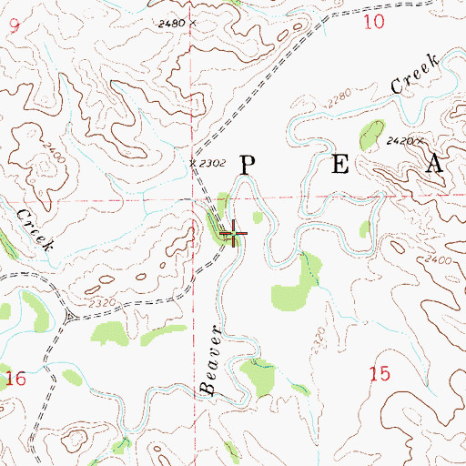 Topographic Map of Hootowl Creek, ND