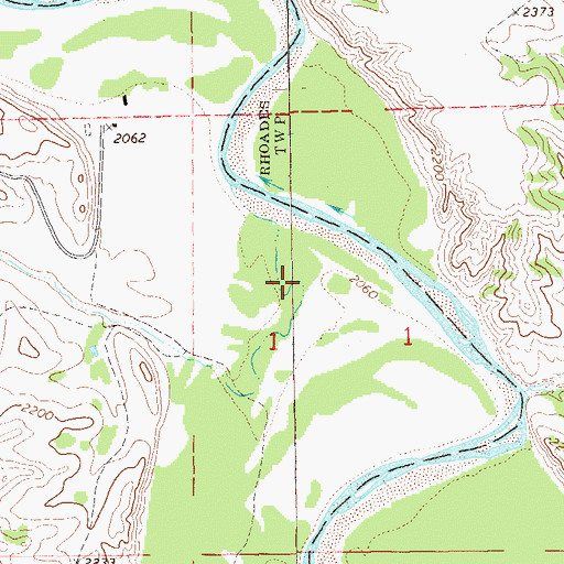 Topographic Map of Horse Creek, ND