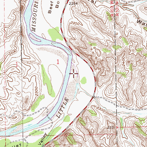 Topographic Map of Jones Creek, ND