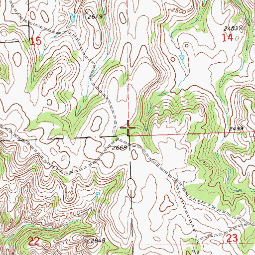 Topographic Map of Killdeer Mountain State Game Management Area, ND