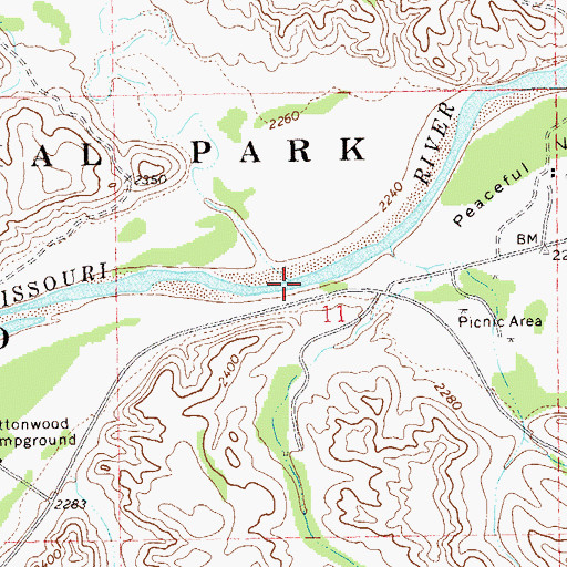 Topographic Map of Knutson Creek, ND