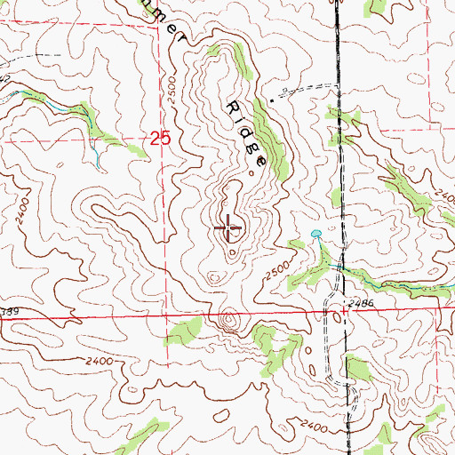 Topographic Map of Kummer Ridge, ND