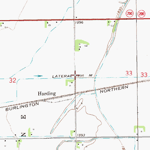 Topographic Map of Lateral M, ND