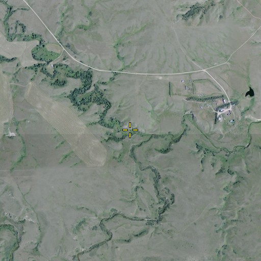 Aerial/Satellite Image of Little Antelope Creek, ND