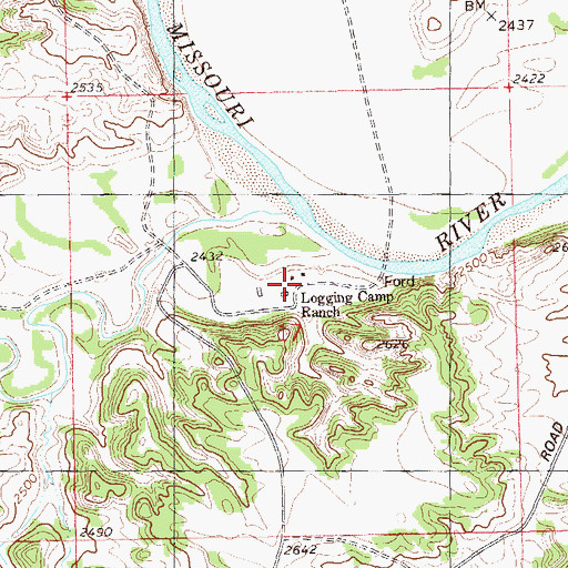 Topographic Map of Logging Camp Ranch, ND