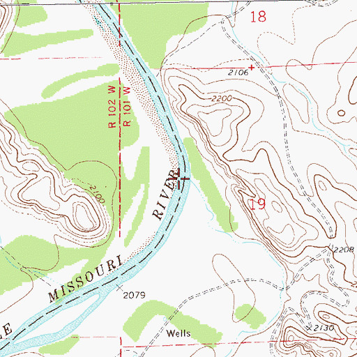 Topographic Map of Magpie Creek, ND