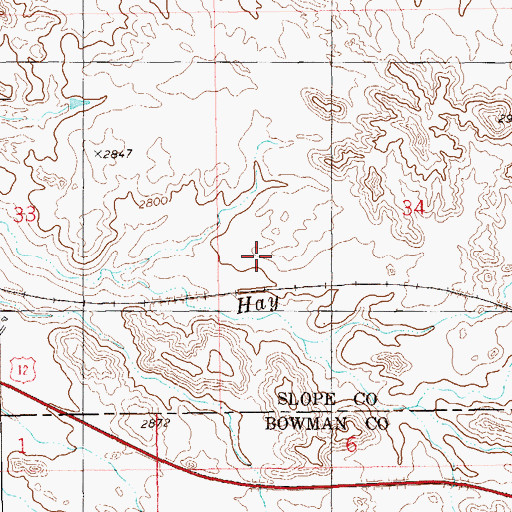 Topographic Map of Mazda, ND