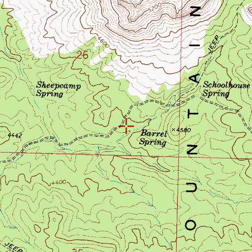 Topographic Map of Barrel Spring, AZ