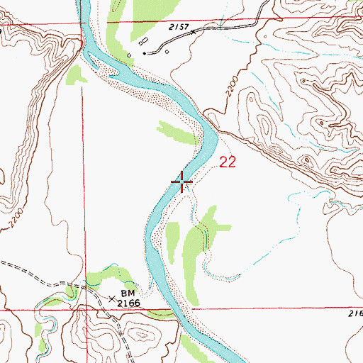 Topographic Map of Mikes Creek, ND