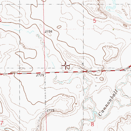 Topographic Map of Moord School Number 2, ND