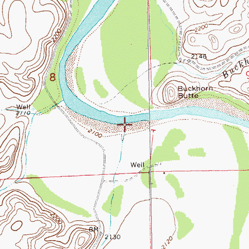 Topographic Map of Morgan Draw, ND