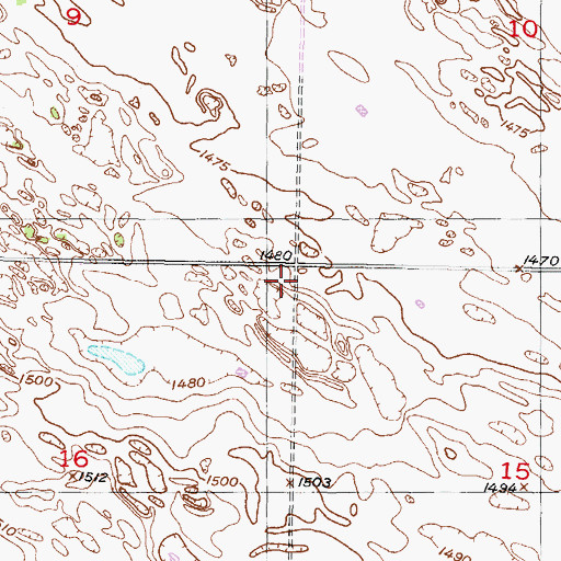 Topographic Map of Mouse River School Number 2, ND