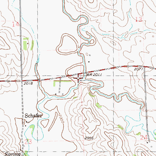 Topographic Map of Northfork Creek, ND