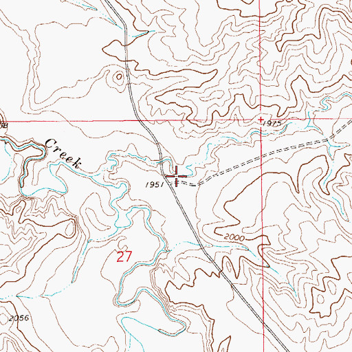 Topographic Map of Number One Coulee, ND