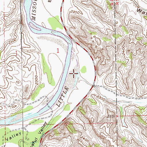 Topographic Map of Paddock Creek, ND